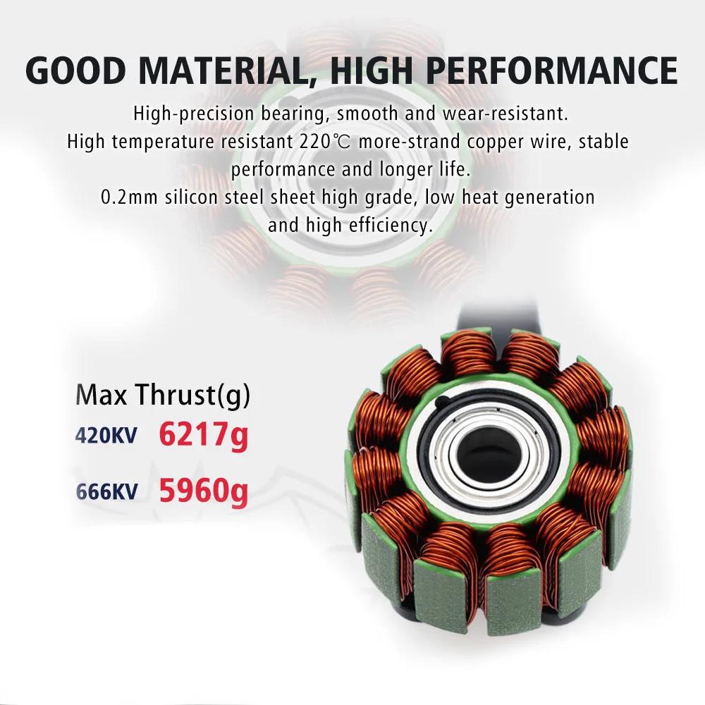 

Surpass Hobby 3220 420KV 666KV FPV Outrunner Brushless Motor for RC Racing Drone Multirotor DIY 10in Frame Propeller DIY Parts