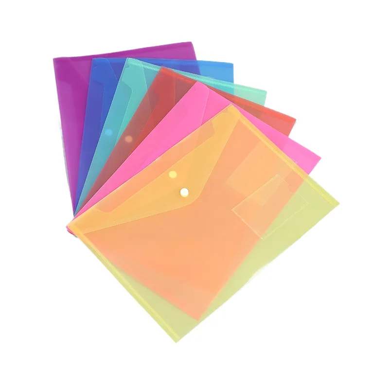 

3pcs Thicken Plastic Envelopes Bag A4/A5 Clear Document Folders File Folder for School Home Work Office Organization
