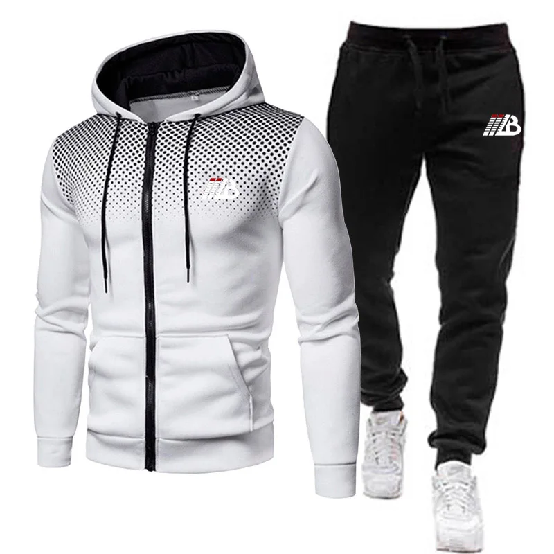 Fashion Mens Sportswear Running Sets Jogger Fitness Tracksuit Men\'s Sports Suits Male Hoodies+Pants Casual Jogging 2Pcs Set