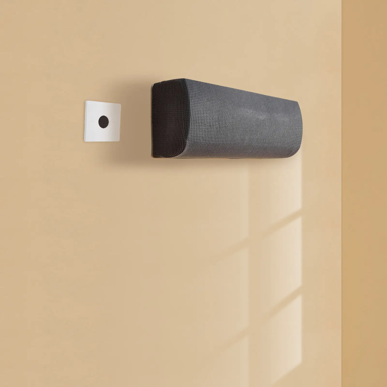 2Pcs Square Self-Adhesive Wall Hole Cover Plastic Air Conditioner Vent Cover for Desk Hole Cap Electrical Outlet Decorative