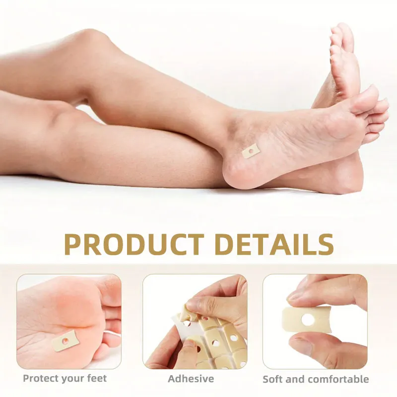 カルスクッションパッド、足の圧力と摩擦によるカルス、魚の目、水疱、蚊刺されを防ぎます、ラウンドソフトフォーム