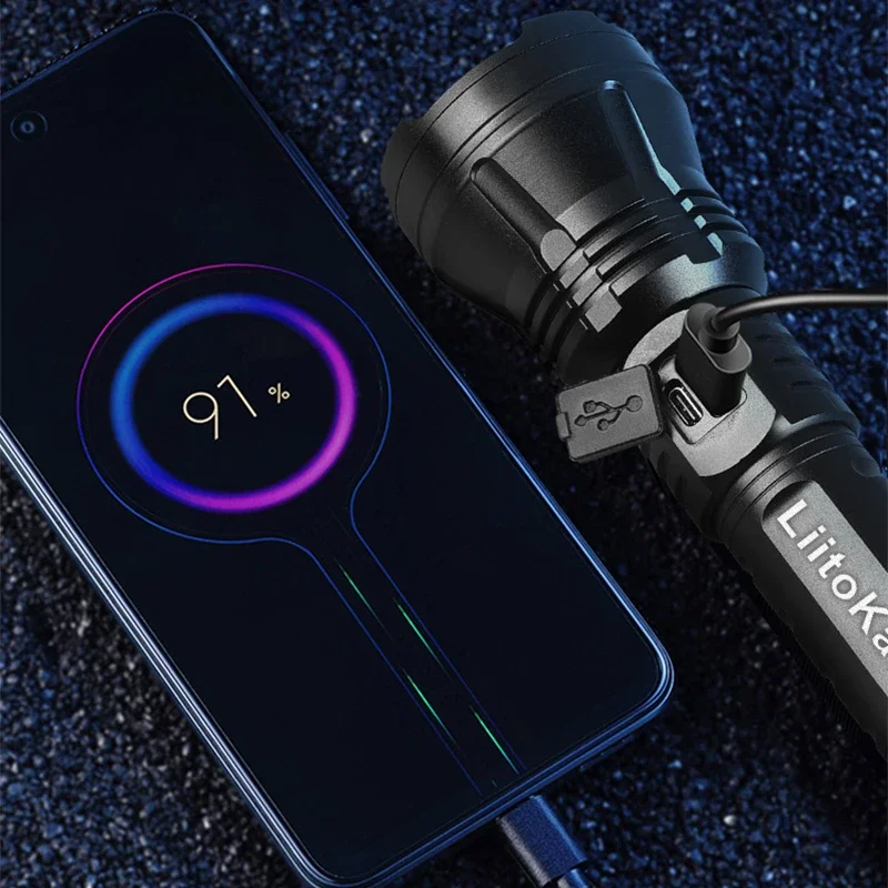 LiitoKala LF-903 드림캐스트 휴대용 자외선 손전등 가정용 야외 캠핑용 내장 배터리