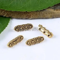 40pcs Dark Gold-tone 13.7mm Long 3holes Connector H1847 Jewelry Making Supplies
