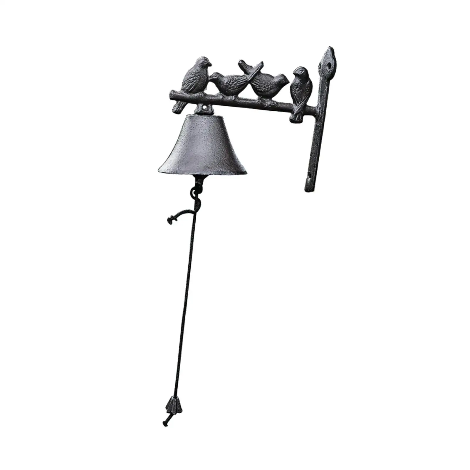 Уличный колокольчик для ужина, украшение в виде птиц, чугунный дверной звонок для дома на улице