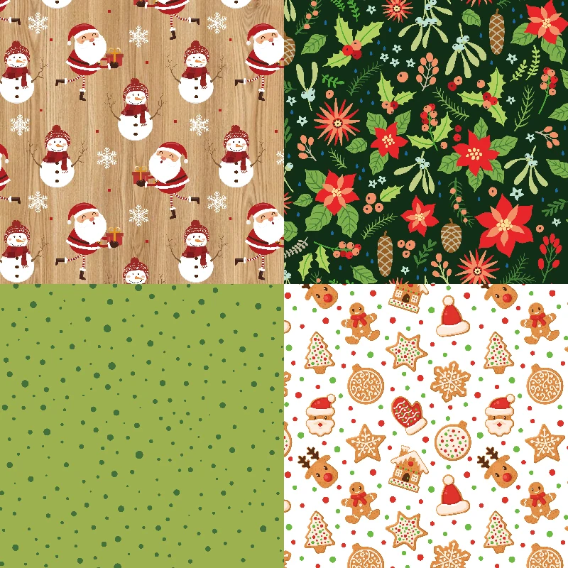 KSCRAFT 12pcs 6" Single-side Printed Christmas pattern creative papercraft art paper handmade scrapbooking kit set books view 2