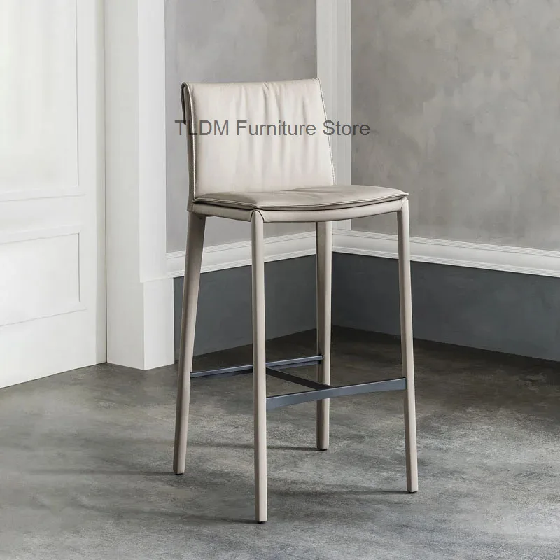 Relaxing High Bar Stools Kitchen Designer Aesthetic Vanity Bar Chairs Leather Office Nordic Sillas Para Comedor Home Furniture
