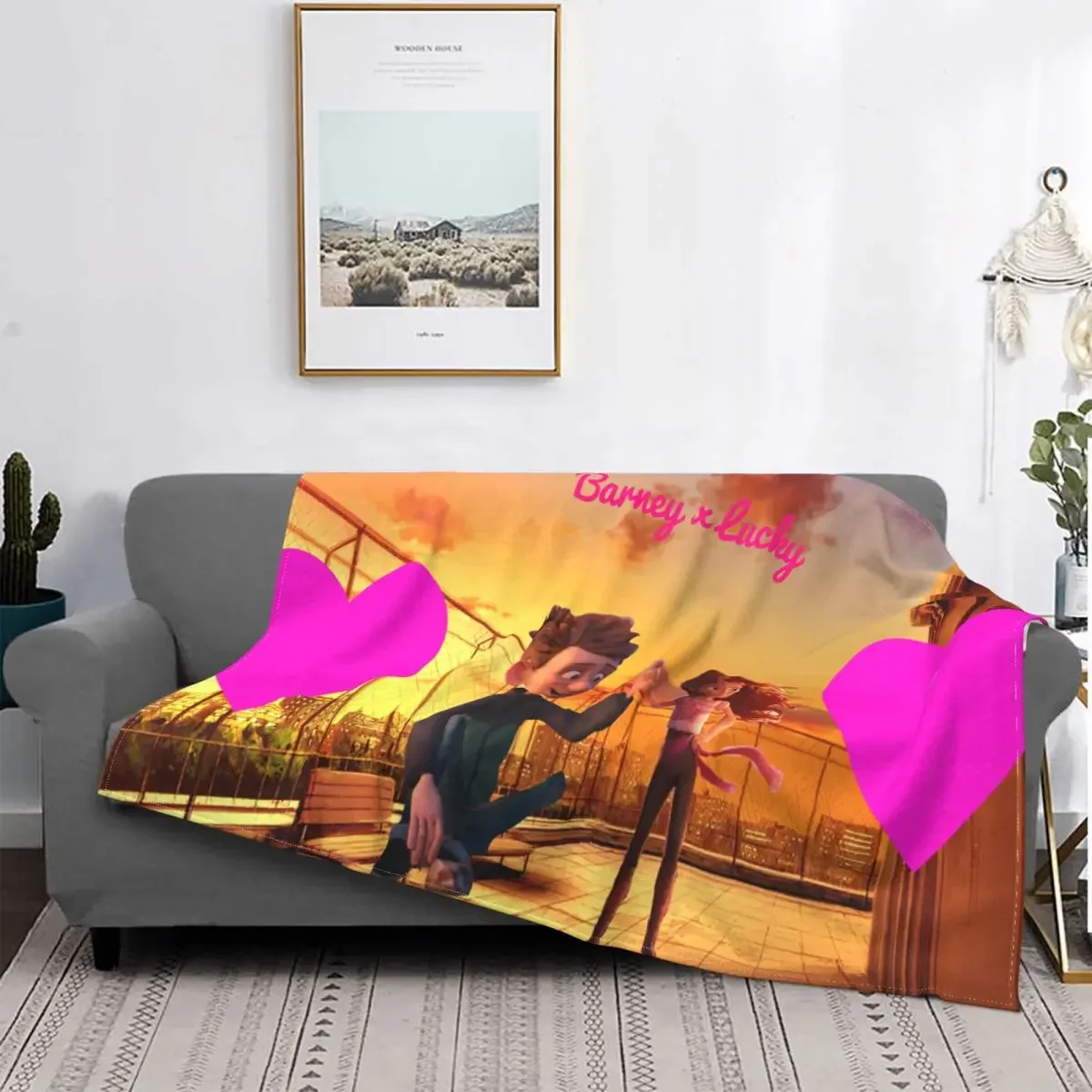 

Cute Spirit Riding Free Blankets Sofa Cover Coral Fleece Plush Popular Cartoon Soft Throw Blanket for Bedding Office Bedspread