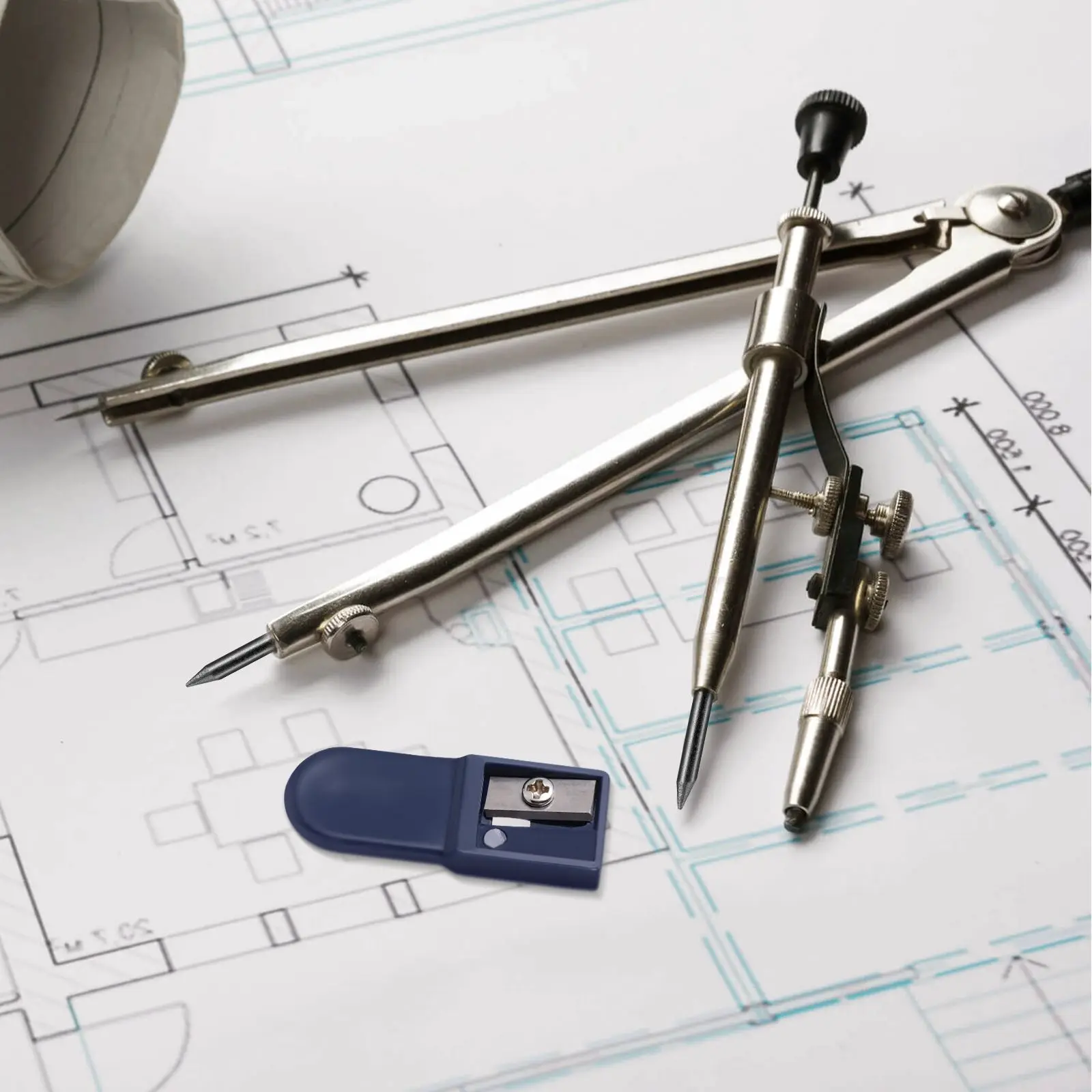 2mm Compass Cores 25mm Long Refill Leads for Drawing Compasses Students Plastic Tube Storage Sharpener Included