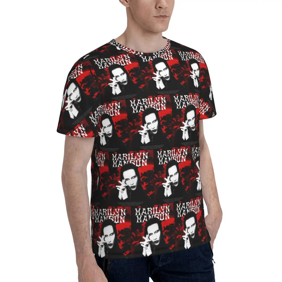 New Arrival Marilyn Manson The Golden Age Of Last Music T-Shirt for Men Cotton T Shirts Men's Tees Short Round Neck Clothes Tops