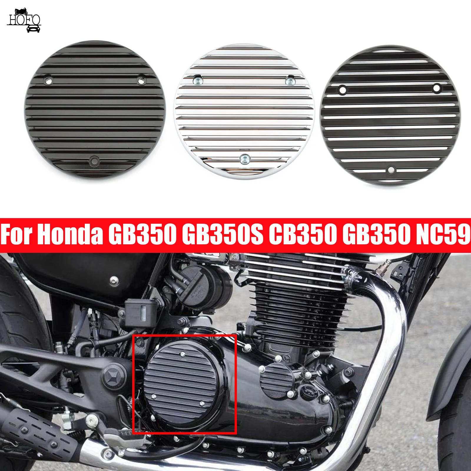 

Left Right Crankcase Guard Side Cover Clutch Badge & Acg Inspection Cover For Honda GB350 GB350S CB350 GB350 NC59