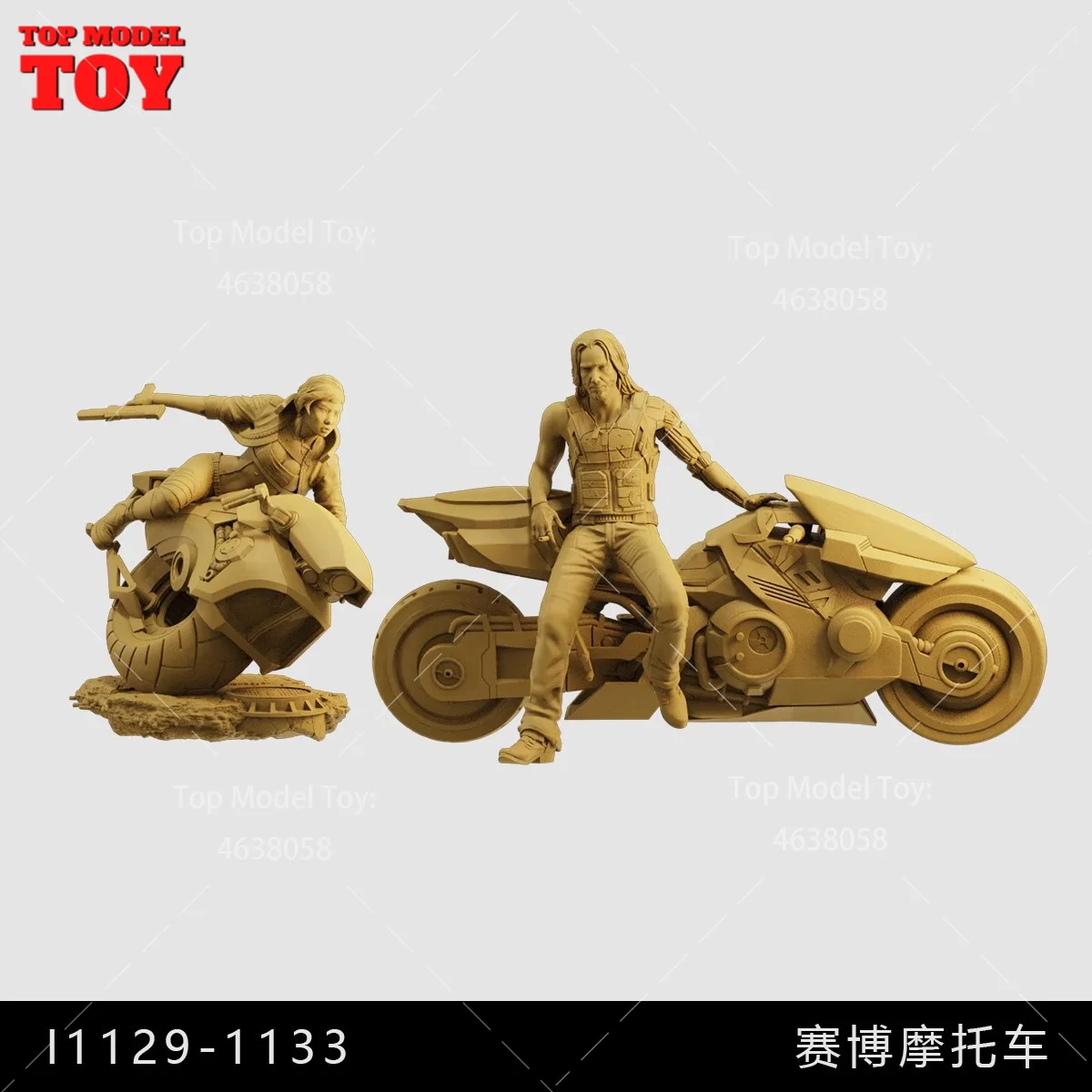 In Stock Unpainted Miniatures 1/64 1/43 1/35 Movie Motorcycle Rider 3D Print Male Scene Figure Dolls Model For Cars Vehicles Toy