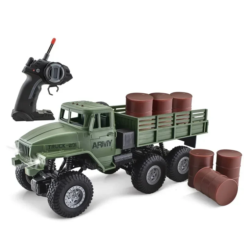 1/16 Rc Off-road 4x4 2.4G 4WD Rc Car Simulation Military Transport 10Km/h Buggy Boys Rc Toy Load High Climbing Fidget Toys