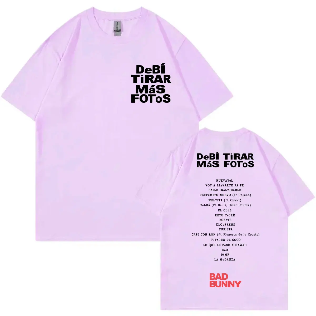 Rapper Bad Bunny Debi Tirar Mas Fotos Print T Shirt Men Women Fashion Hip Hop T-shirt High Quality Cotton Short Sleeve T-shirts
