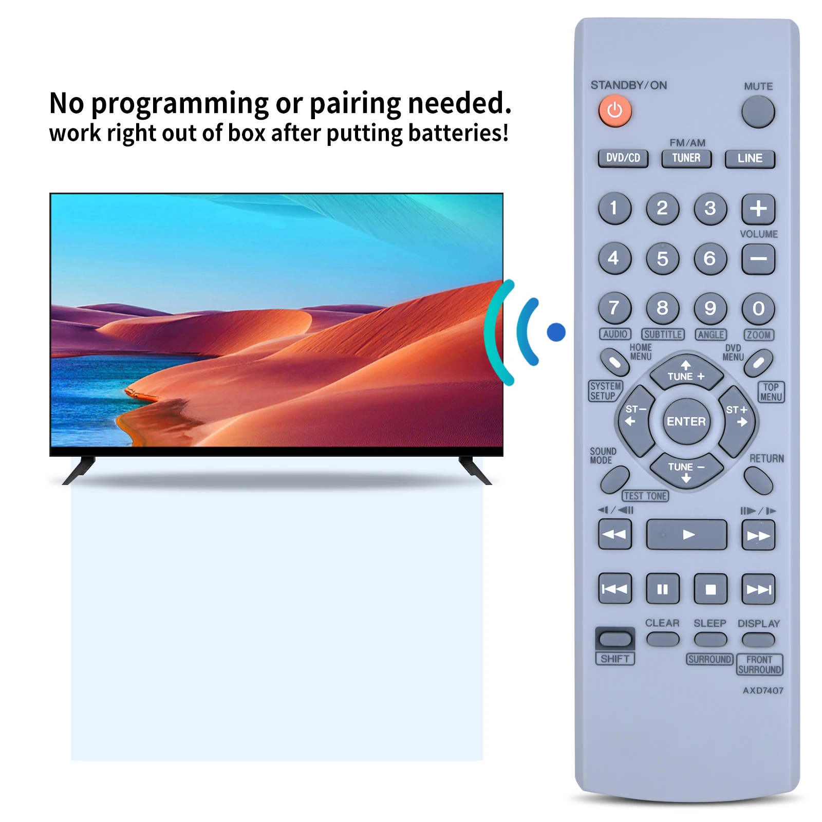 New Replace AXD7407 Remote Control For Pioneer DVD Player Remote Control XVDV350 AXD 7407 DCS232 DCS240 DCS535