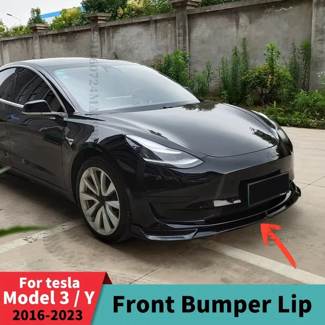 Przedni zderzak Warga Podbródek Dyfuzor Body Kit Spoiler Deflektor Akcesoria Tuningowe Dla Tesla Model 3 Y 2017+ 2019 2020 2021 2022 2023