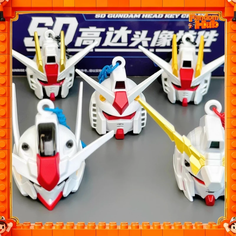 In Stock Bandai Sd Gundam Head Charm Blind Box - Light-Up Keychain