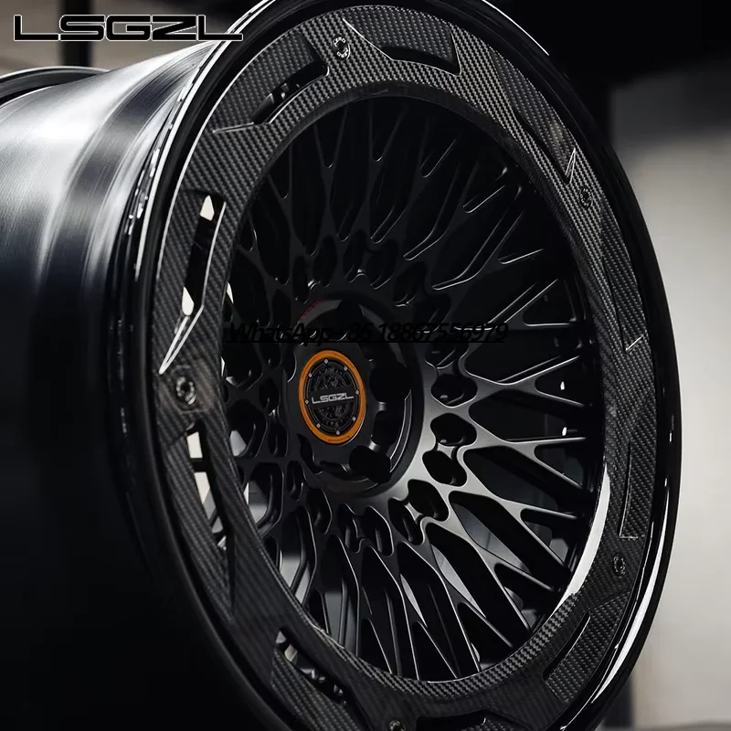 

Wrapped Carbon Fiber Sports Car 19 20 21 22 24 26 Inch Wheels Customized Alloy 5x114.3 5x112 5x130 Car Wheels for Luxury Car