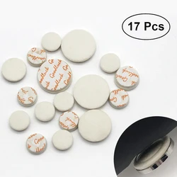 17 Pcs Bb White Clarinet Pads Sound Hole Pad Replacement Accessories Set Treble Drop B Tuning Hole Pad Woodwind Repair Material