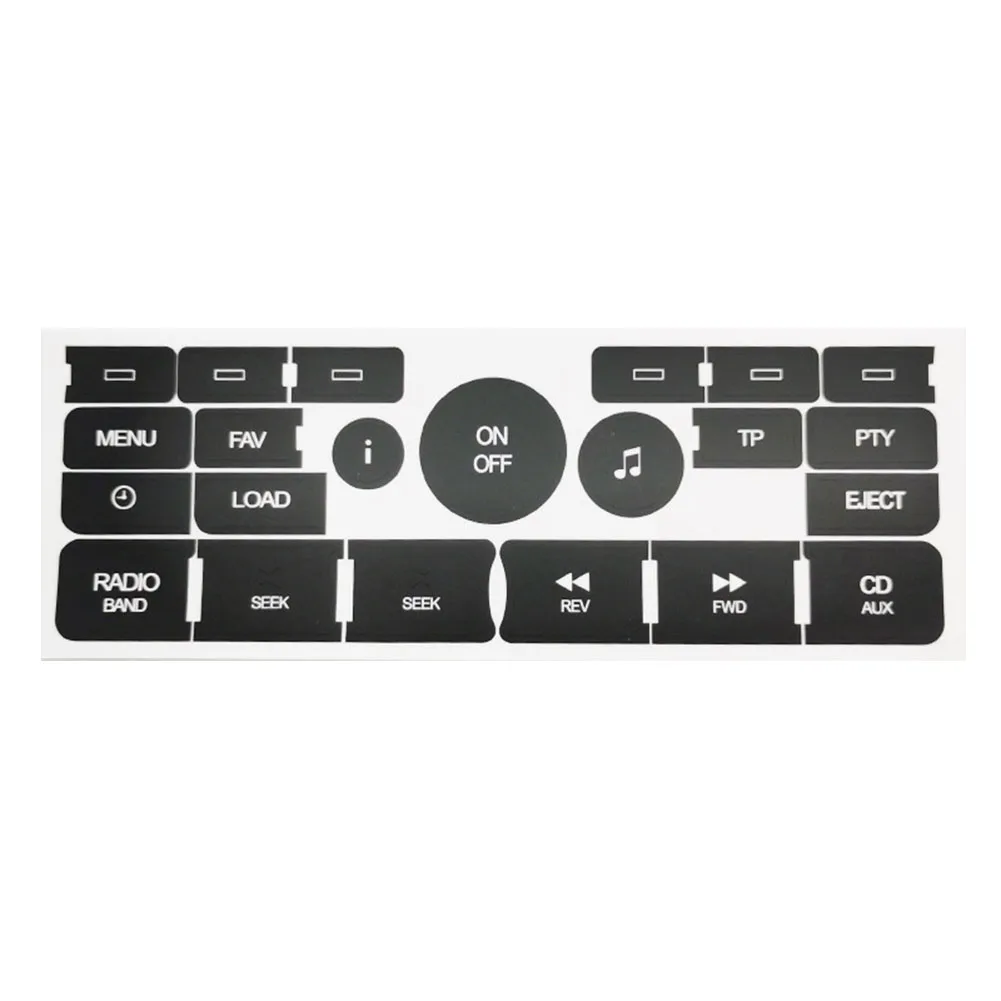 2007-09 Decal Stereo Radio Decal Car Interior Repair Black Decal With White Letters Light Penetration Reduction For Saab 9-3