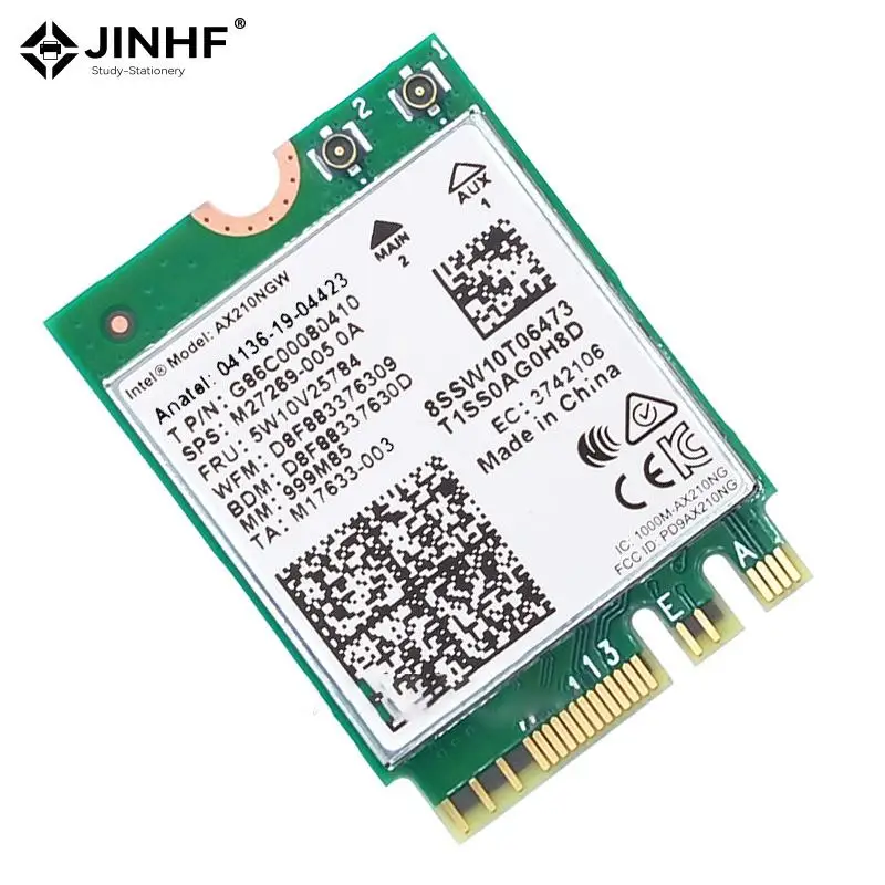 WiFi 6E для Intel AX210 Bluetooth 5,3 M.2 Беспроводная карта AX210NGW 2,4 ГГц 5 ГГц 6 ГГц 5374 Мбит/с 802.11ax Wifi 6 адаптер для ноутбука и ПК