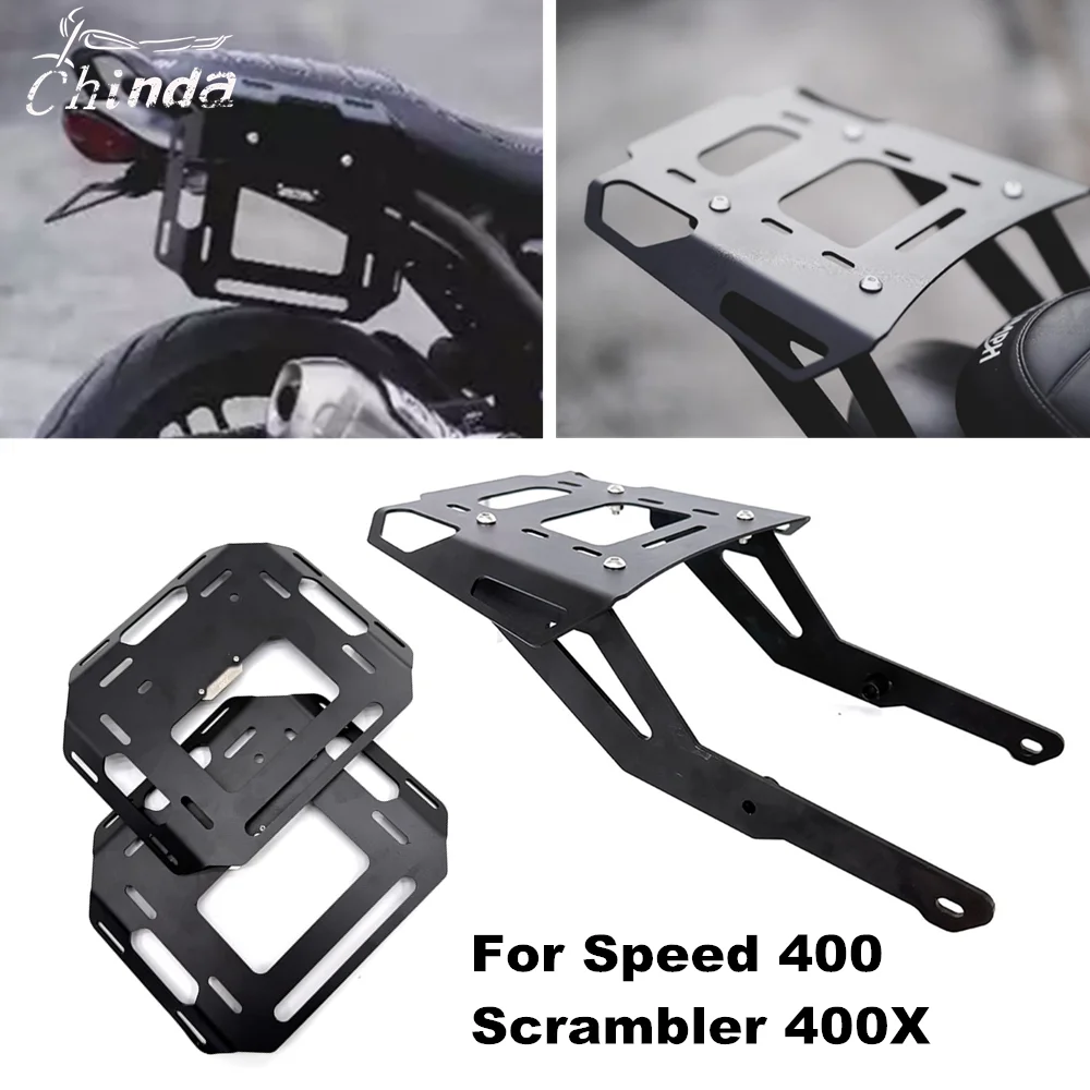 For Triumph Speed 400 Speed400 Scrambler 400X Scrambler 400 X 2024 Motorcycle Rear Rack Luggage Shelf Bracket Tailbox Support