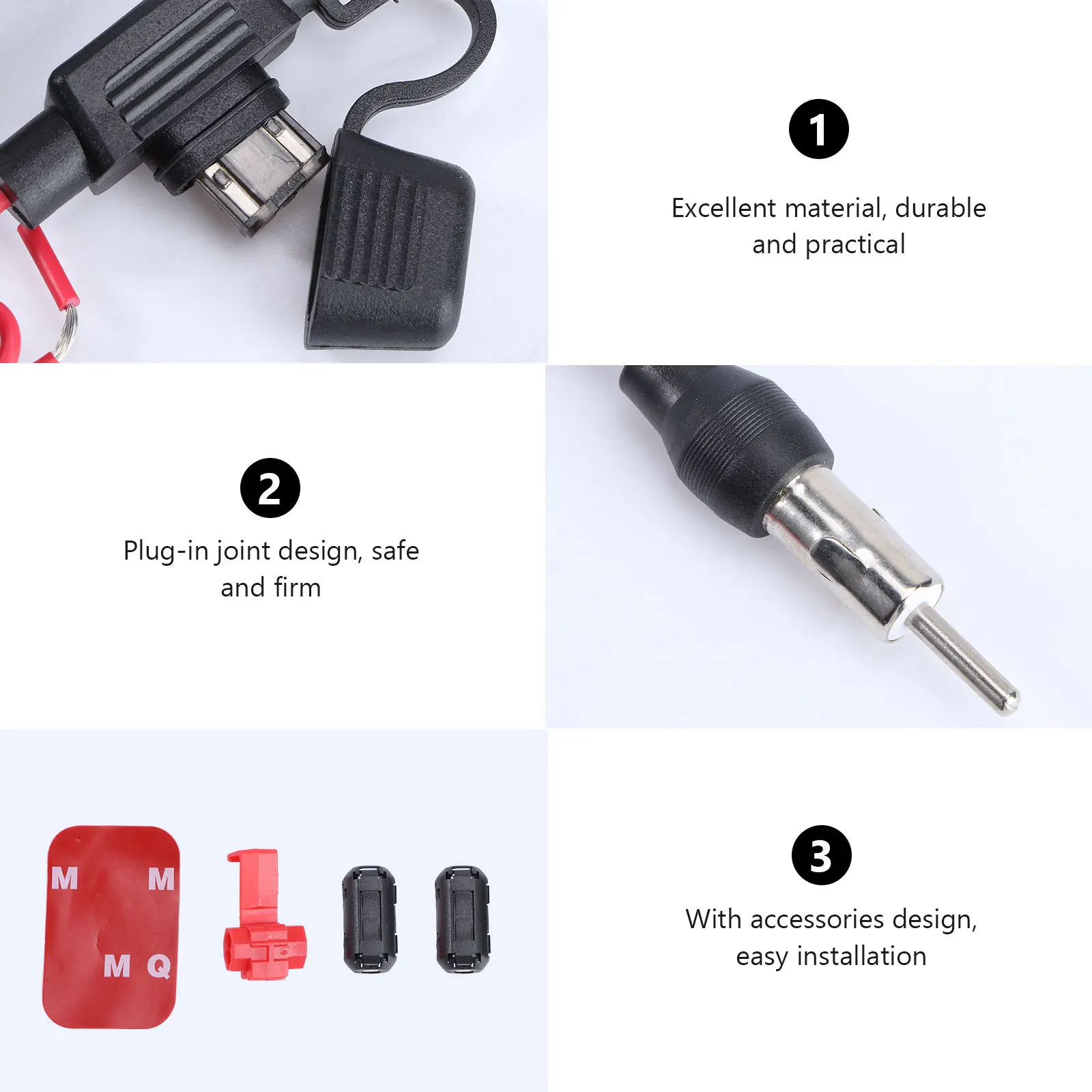 

Car Antenna Booster Black High Quality -In Insurance Long Service Life Fm Am Reception Gain