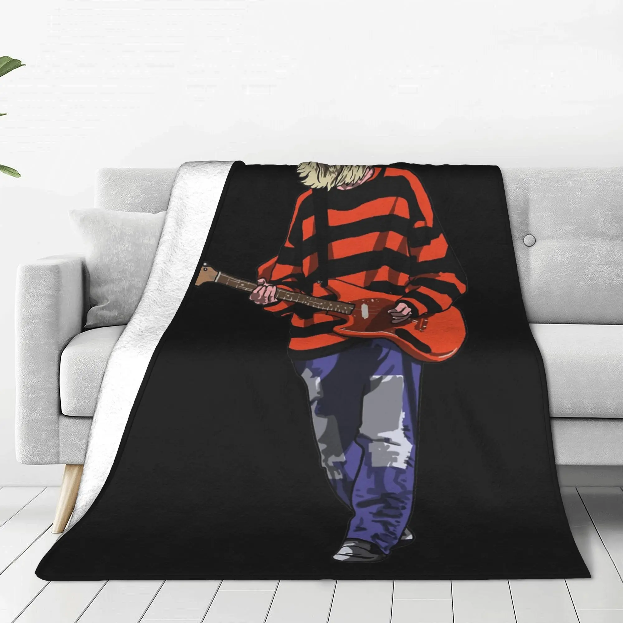 Kurt Cobain Merch Blanket Super Soft Warm  Throw Blankets for Sofa 50x60 Inches Multi-size Bedding Throws