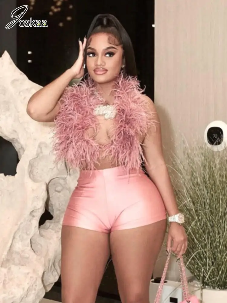 

Joskaa 2025 Summer Women's Stretch Satin Hot Pants Sexy High Shine Shorts Holiday Beach Street Party Club Female Bottoms S-XXL