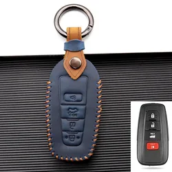 For Toyota Corolla Altis Cross Camry RAV 4 Push Scratch Resistant Leather Remote Key Cover Key Case