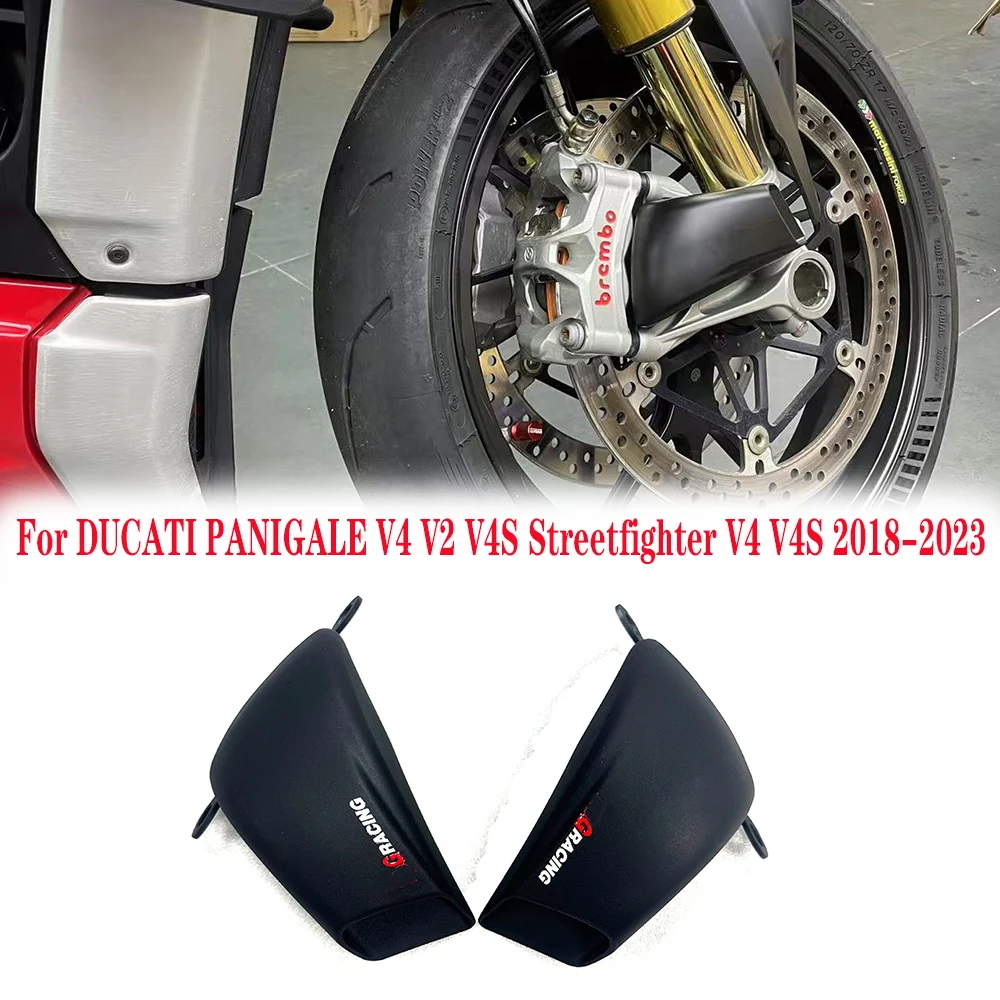 

abs Carbon Fiber Motorcycle Front Brake Air Duct Caliper Radiator Cover For DUCATI PANIGALE V4 V2 V4S Streetfighter V4 V4S 2018-