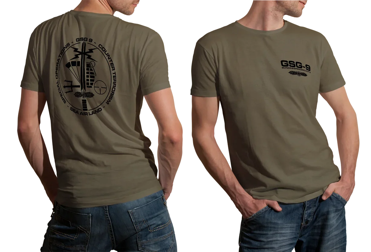 Summer Cotton Short Sleeve O-Neck Mens T Shirt New German Federal Police GSG 9 Der Bundespolizei Special Tactical Unit T-Shirt