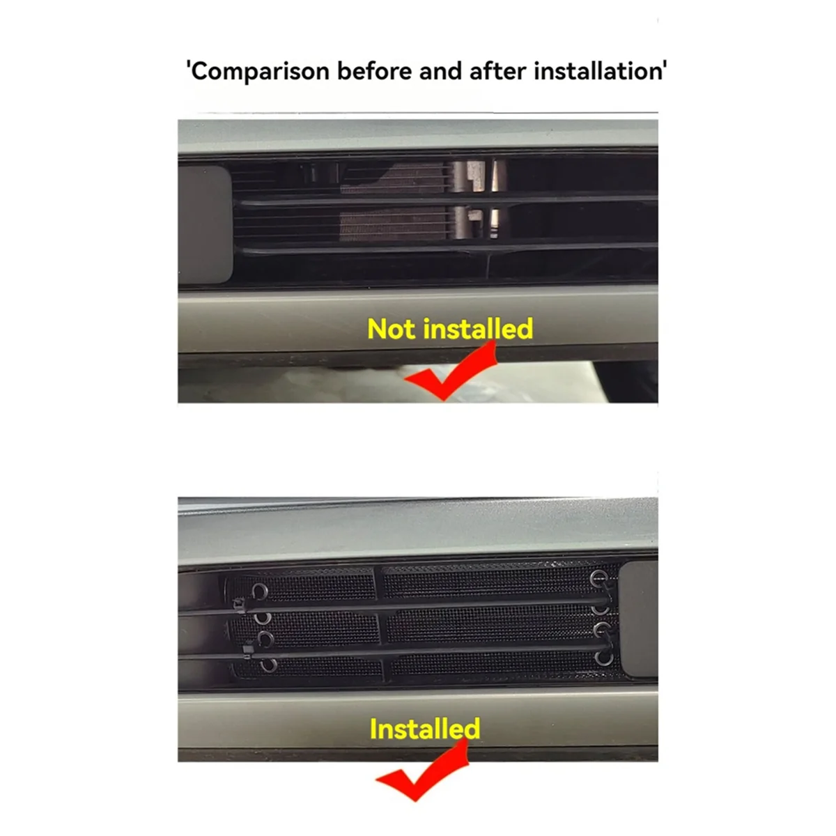 Car Front Grille Insect Proof Net Radiator Condenser Protective Cover for Audi Q4 E-Tron Auto Accessories