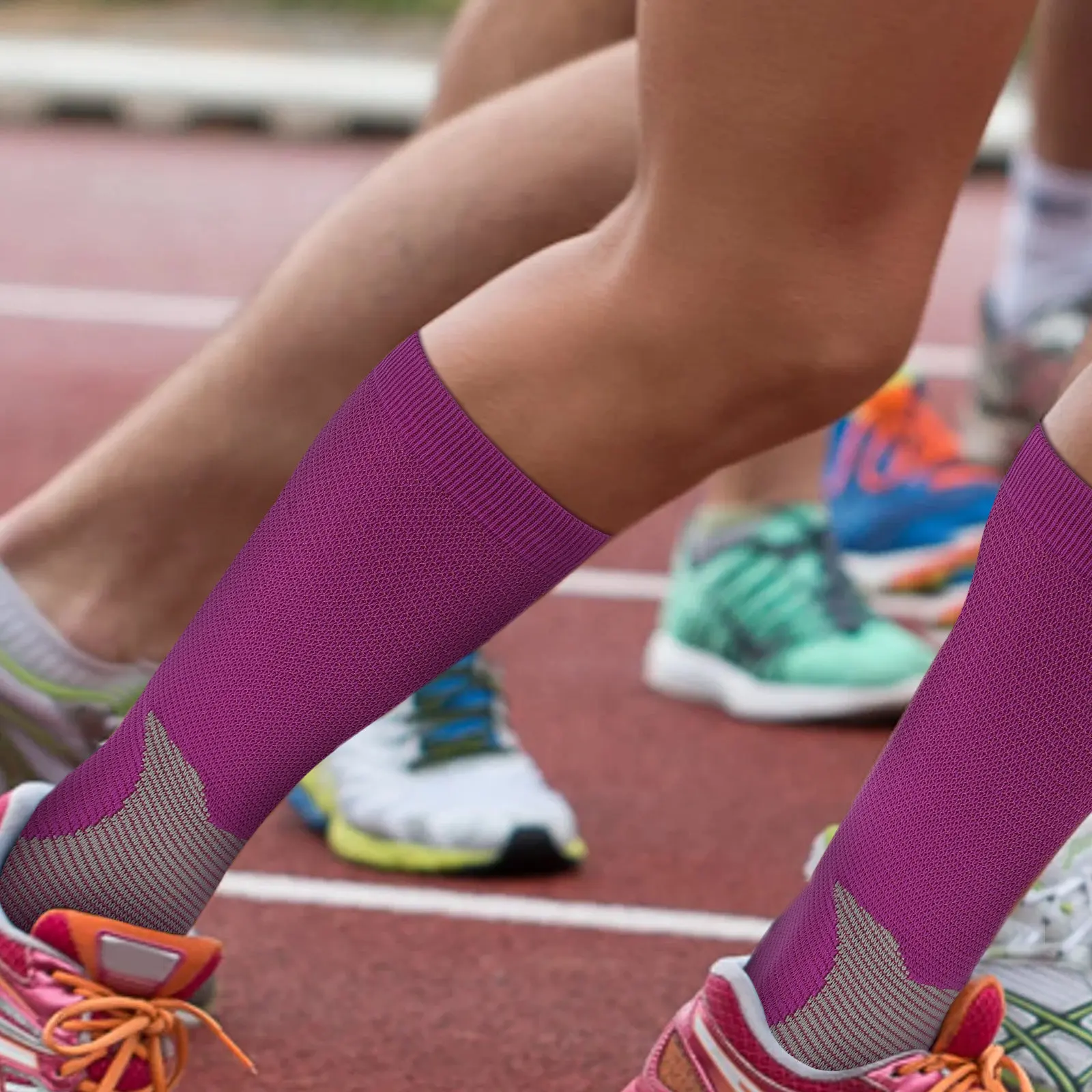 

1 Pair Sports Compression Socks Breathable Sweat Absorption Pressure Running Hiking Climbing Outdoor Sports Socks