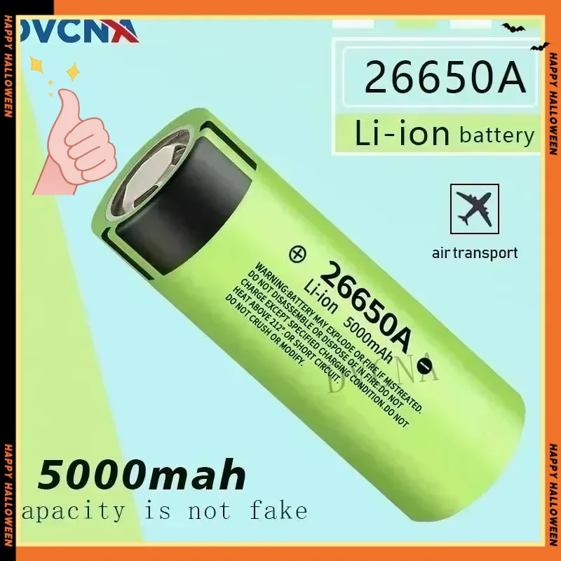 2024 Original New 26650 battery 5000Mah 3.7V 20A lithium-ion rechargeable battery suitable for 26650 LED flashlights and cameras