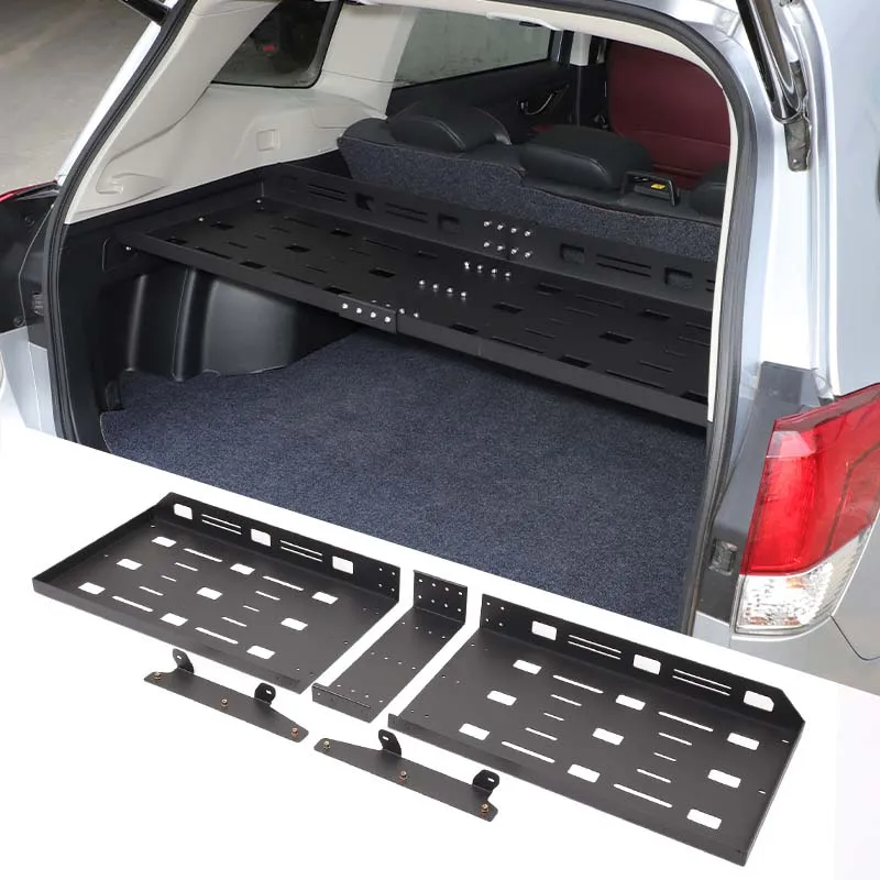 

1Pcs Aluminum alloy For Subaru Forester 2019-2024 car trunk layered rack storage rack car interior modification accessories