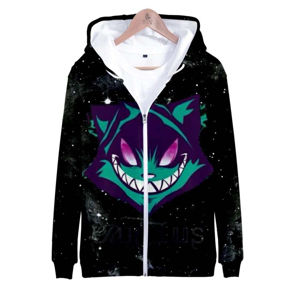 Rubius Merch 3D Print Zip Up Hoodie Women Men Harajuku Sweatshirt Streetwear Hip Hop Zipper Hooded Jacket Casual Tracksuit