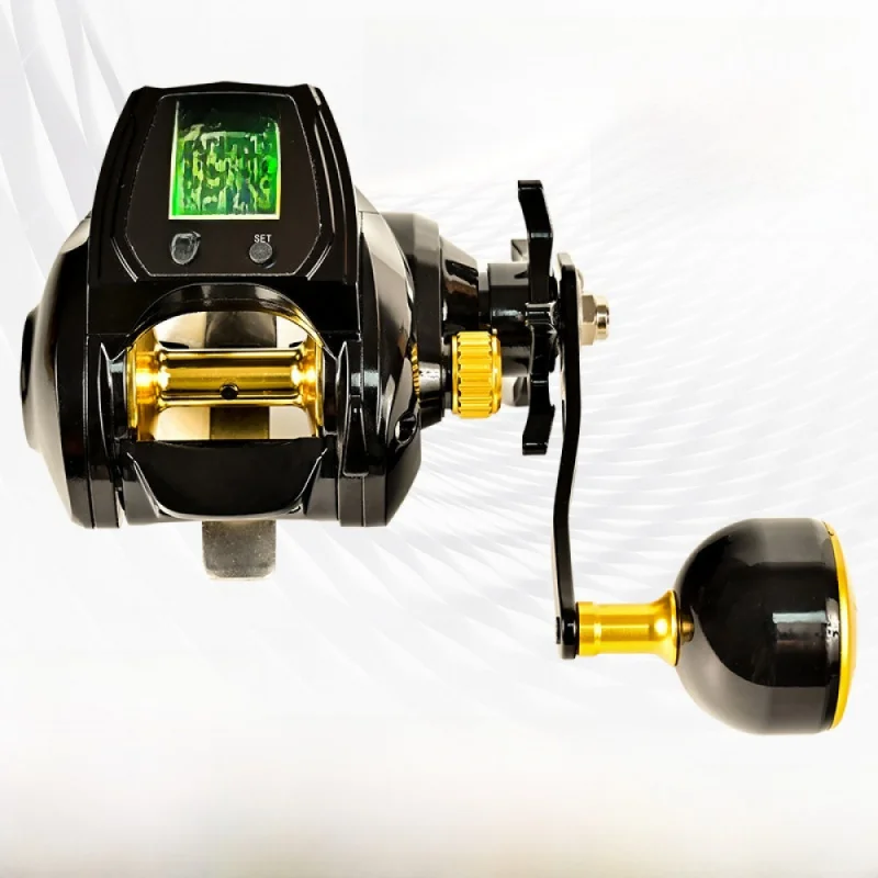 

Waterproof Digital Display Baitcasting Reel Wide Body Metal Base Fishing Reel Extended Handle Saltwater Offshore Sea Fishing Lur