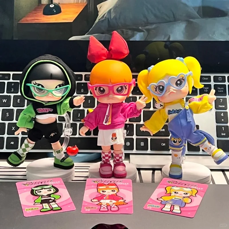 Echte Pop Mart Molly Powerpuff Girls Serie Bjd Blind Box Actionfigur Puppe Handgemacht Mystery Box Überraschungsgeschenk Weihnachtsgeschenke