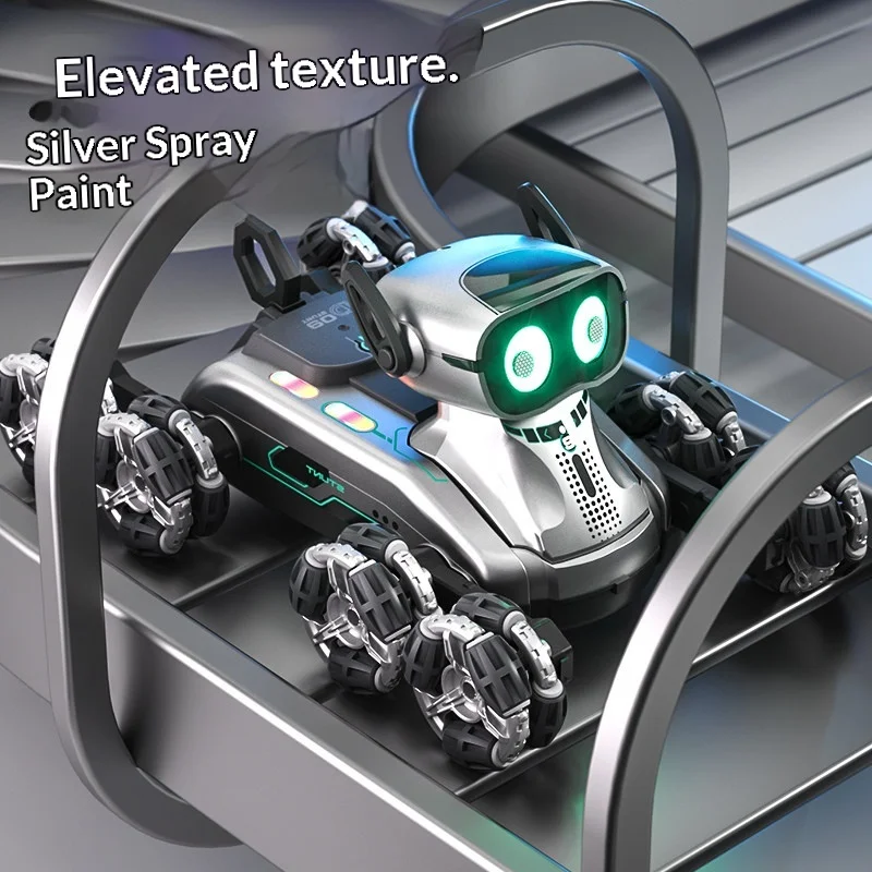 Robot acrobático interactivo con Control remoto inteligente, inducción de gestos de perro, coche acrobático RC de ocho ruedas, juguete para niño, regalo de cumpleaños