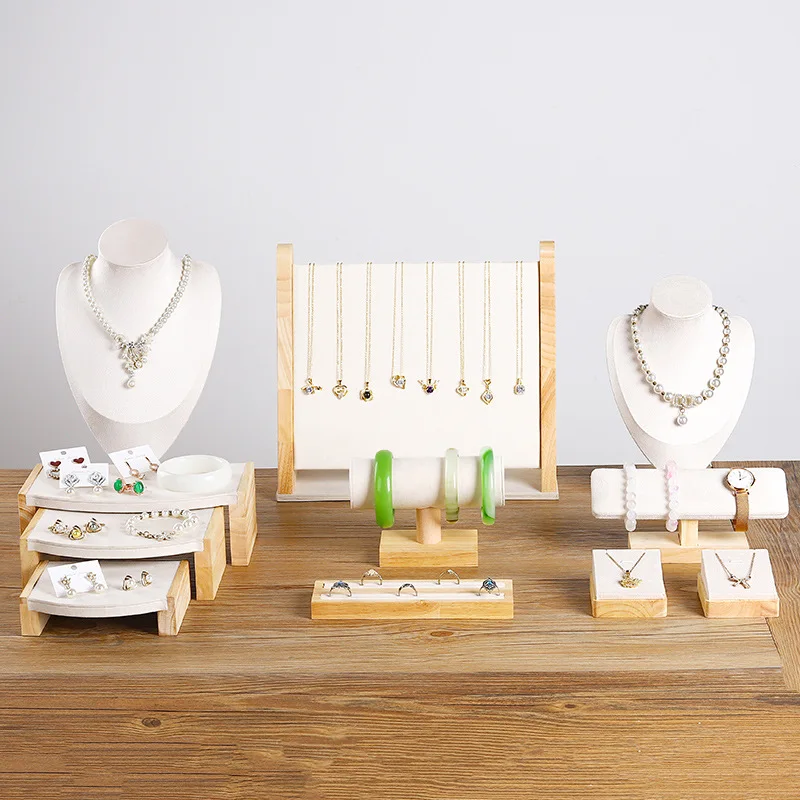 المخملية مجوهرات قلادة خواتم المعلقات نموذج تمثال نصفي عرض المعارض عرض المعرضة حامل المنظم أقراط للمرأة