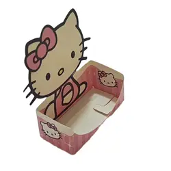 300/600/1200 pcs kitty Waffles Package Box Snack Street Food Paper Disposable Gold Coin Waffles Holder Baking Take Out Boxes