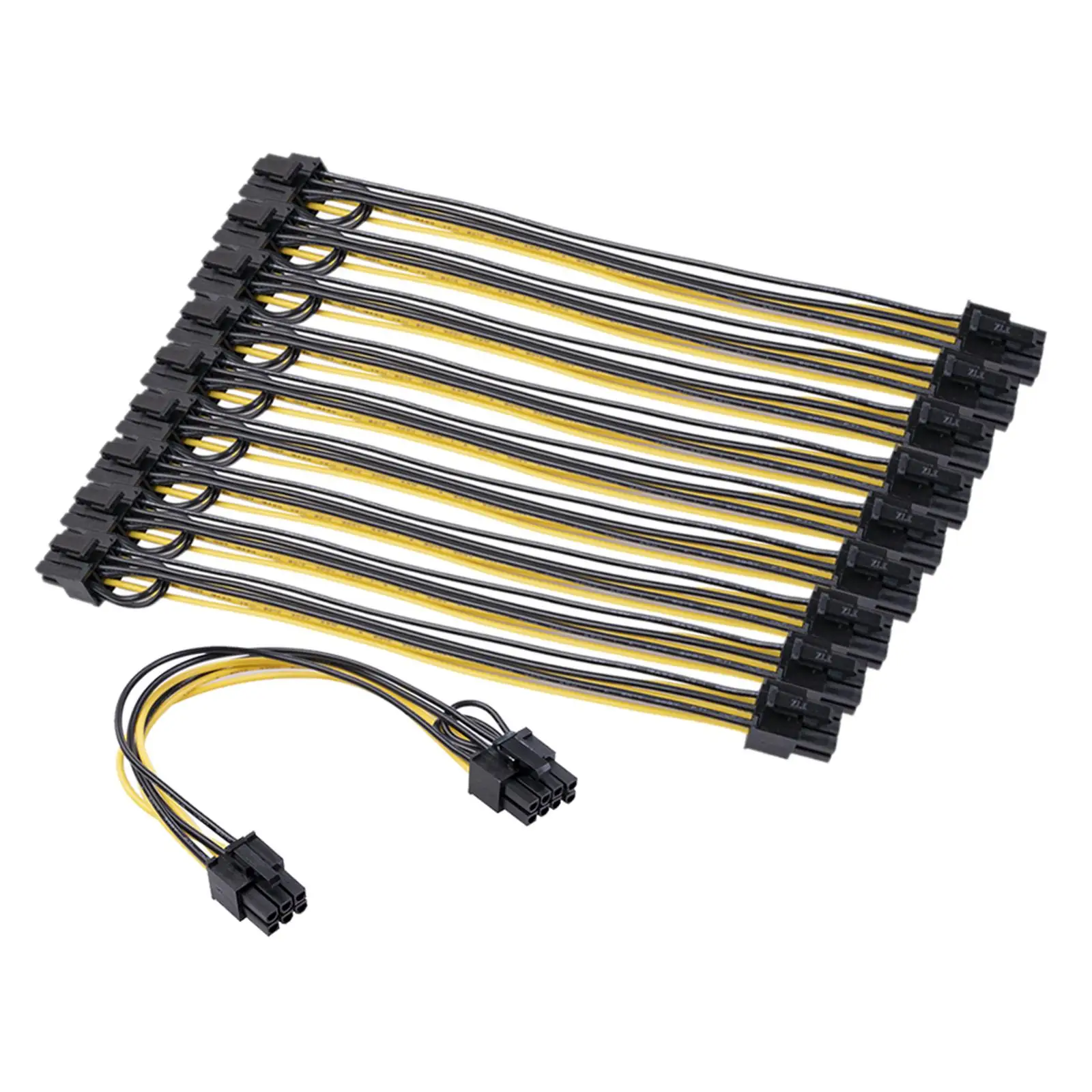 PCI-e 6 pines hembra a 8 pines (6+2) hembra PCI Express Cable adaptador de corriente