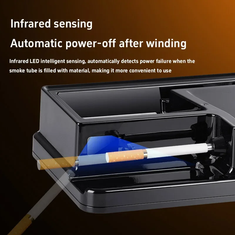 6.5/8 مللي متر أنبوب آلة لف السجائر الكهربائية الأشعة تحت الحمراء الاستشعار حاقن التبغ ملء السيارات صانع السجائر ملحقات التدخين
