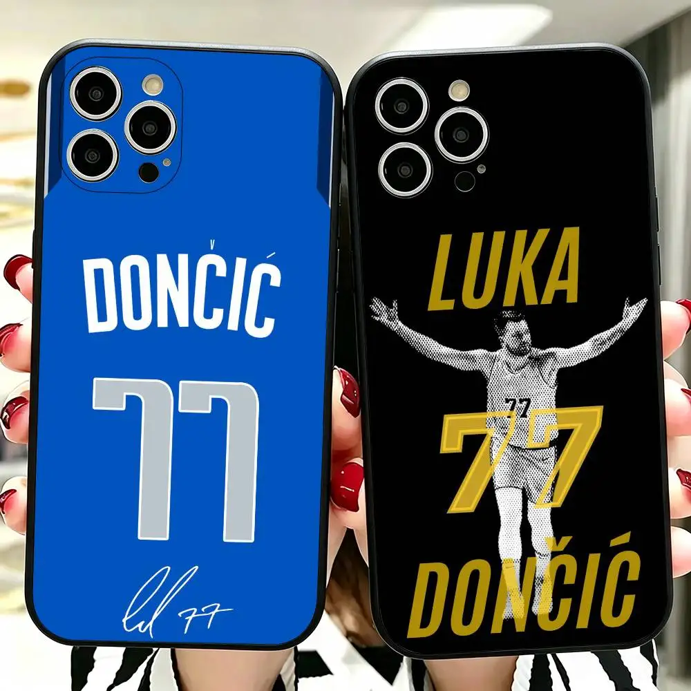 Luka Doncic 77 Fashion Support Gift Phone Case For iPhone 17, 16,15,14,13,12,11 Plus,Pro Max, Others Soft Black Cover