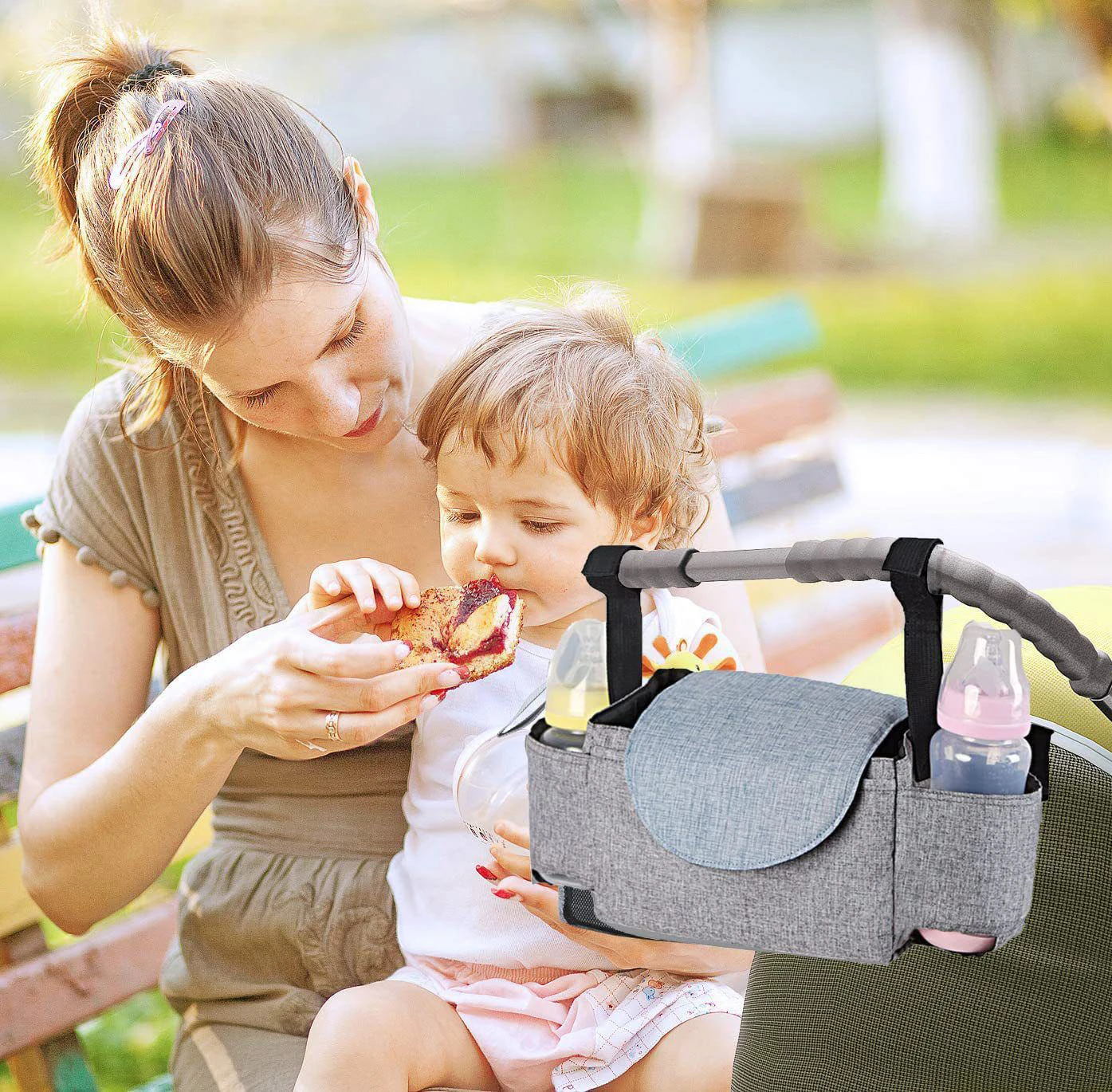 รถเข็นเด็กทารกกระเป๋าเก็บขวดนมเด็กฉนวนกันความร้อนกระเป๋ากระเป๋าผ้าอ้อม Mummy Storage Bag คอลเลกชัน Stuff อุปกรณ์เสริมรถเข็นเด็ก