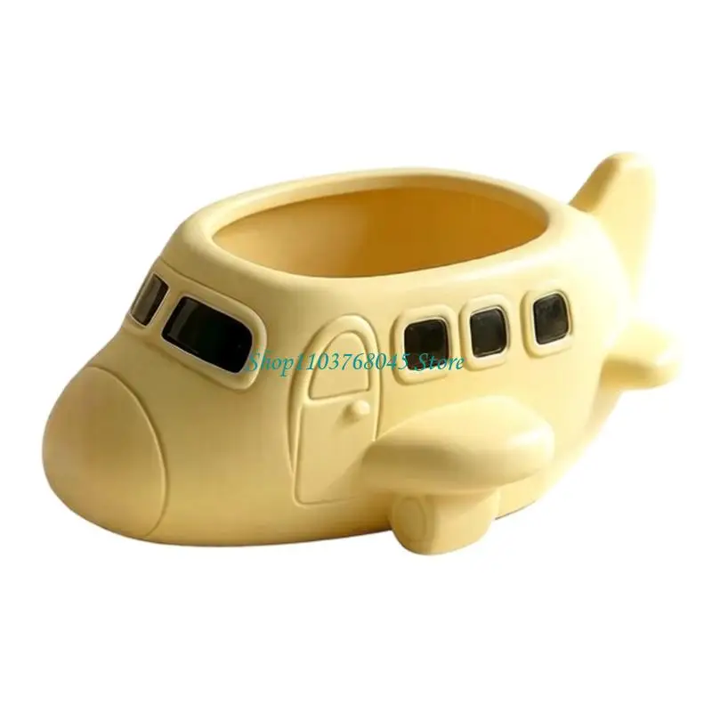 R53F Artistic Resin Camera Styles Planter Playfulness Airplanes Themed Flowerpot For Home Office Decoration And Gift Ideas