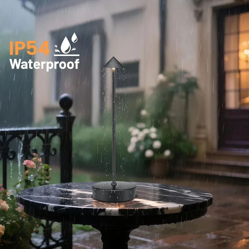 Cordless Led Table Desk Lamp 2 Pack, 7000mAh Battery Outdoor Table Light Waterproof for Restaurant Patio Camping Home Decor, USB