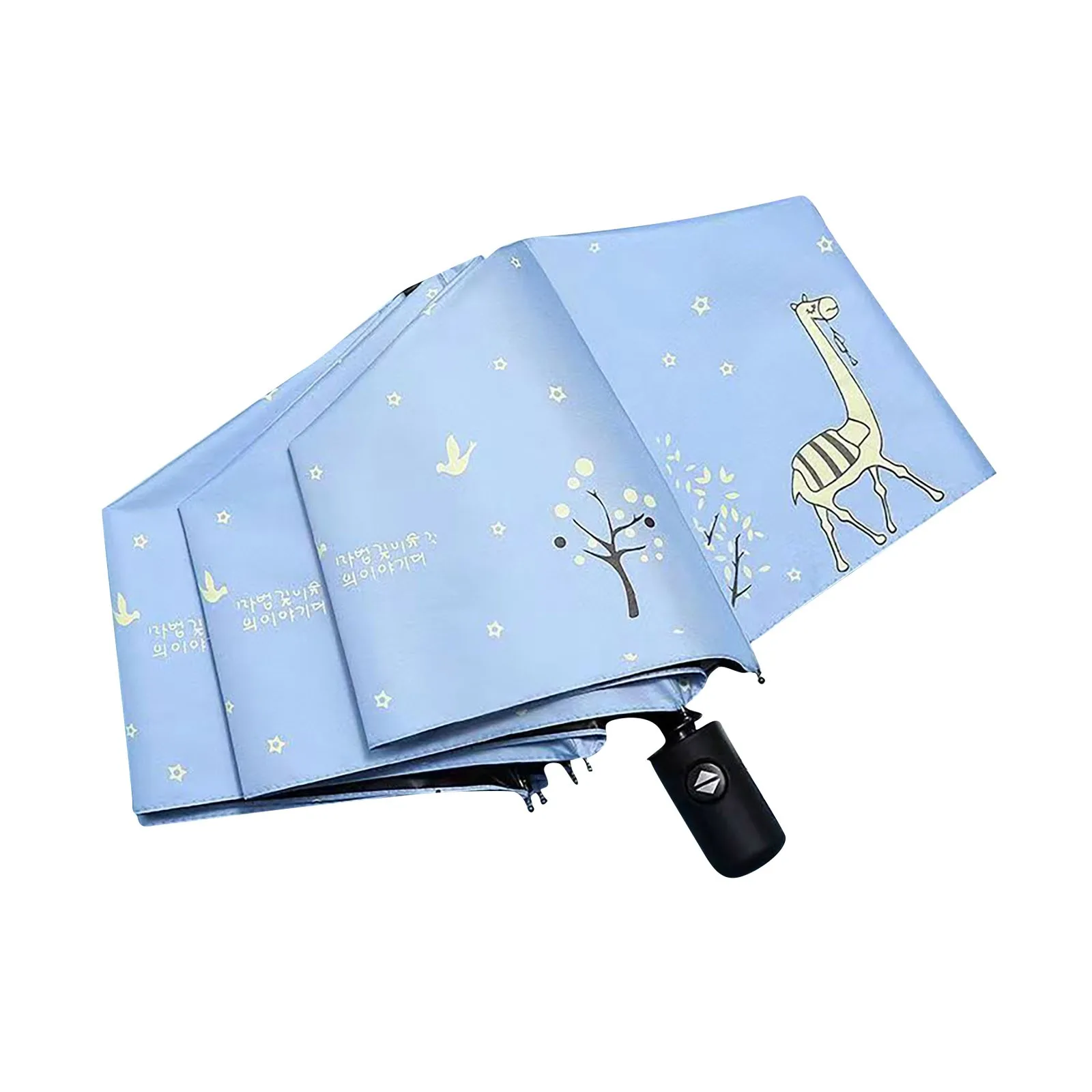 Cute Sun Umbrella Windproof and Sunscreen Fully Automatic Sun Umbrella Dual Purpose Students Folding Sun Umbrella