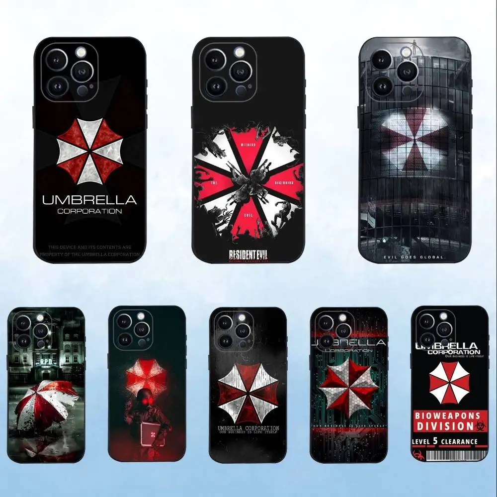 

Umbrella Company Biochemistry Phone Case For iPhone 16,15,14,13,12,11 Plus,Pro Max,XS,X,XR,SE,Mini,8,7,Soft Silicone Black Cover