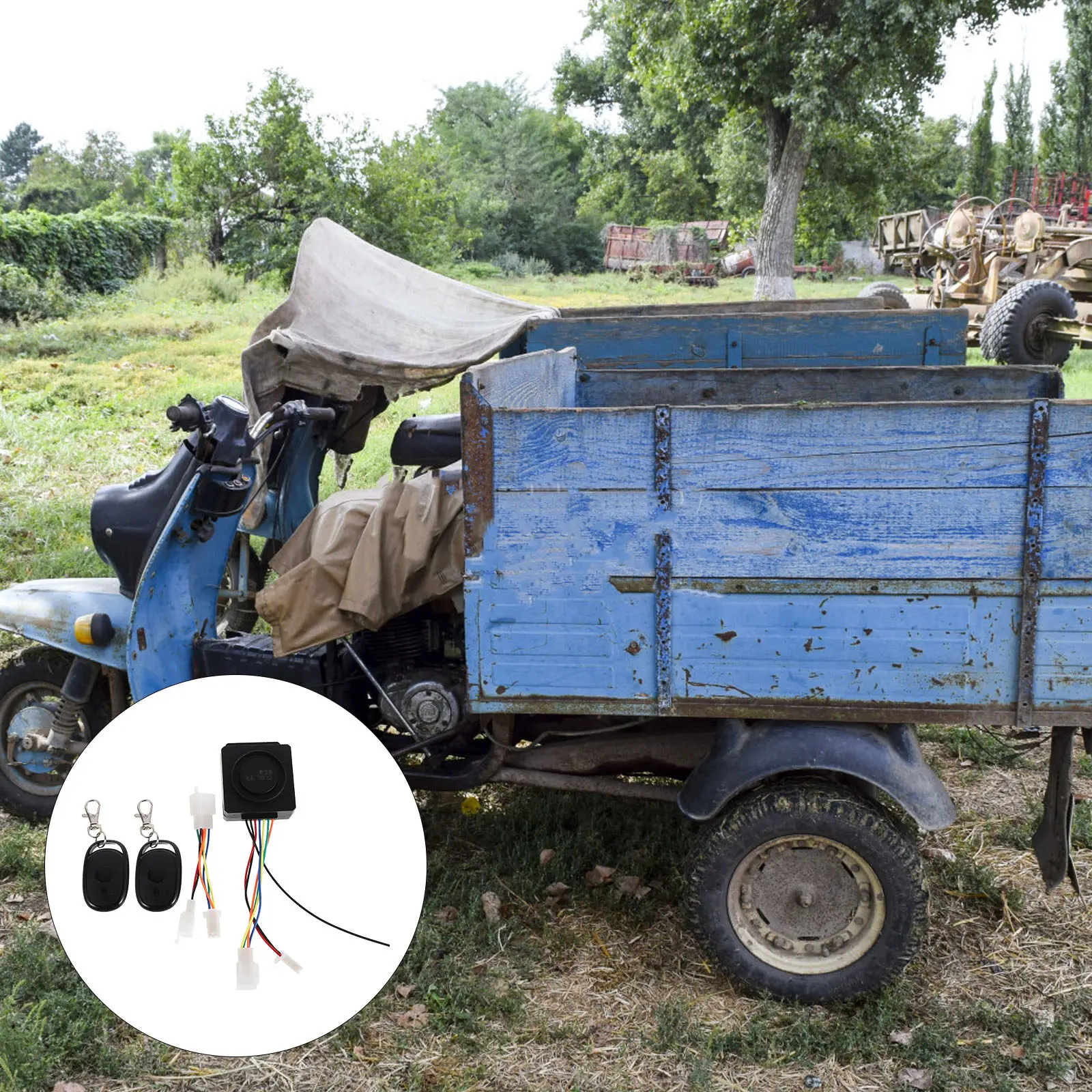 

1Set Anti-Theft Alarm for Electric Bike Motorcycle Scooter High Sensitivity Remote Control Relay Switch Security System